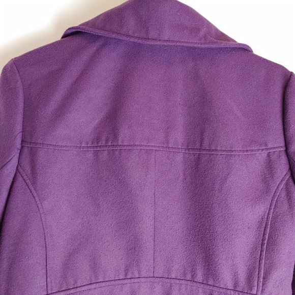 Vtg JACK Women's Winter Coat Sz L Purple Many Features Stylish Hip Length - Picture 6 of 9